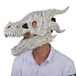 Nicro originale fabbrica <span class=keywords><strong>Horror</strong></span> testa di dinosauro bianco forma di scheletro di alta qualità realistico Halloween copricapo in lattice <span class=keywords><strong>maschera</strong></span> - Product Image 4
