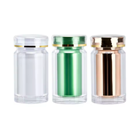 Flacon de médicament transparent de 100 ml avec boîte intérieure, petit flacon, conteneur pour capsules avec bouchon à vis et joint d'étanchéité