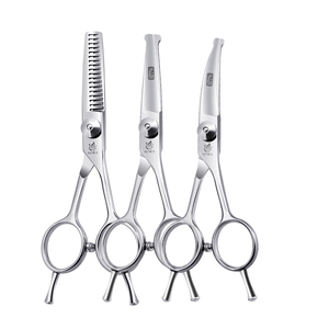 Bouche de poisson Dangerless 4.5/4.75 pouces Pet Puppy <span class=keywords><strong>Moustache</strong></span> Ensemble de toilettage Ciseaux - Product Image 1