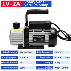 גבוה 7.2m 3/h hvac-שלב יחיד מיני משאבת ואקום ac משאבת שלב כפול עם בקרת טמפרטורה - Product Image 4