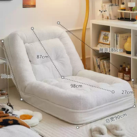 Canapé-lit pliable pour une personne paresseux moderne pouf convertible pour le salon