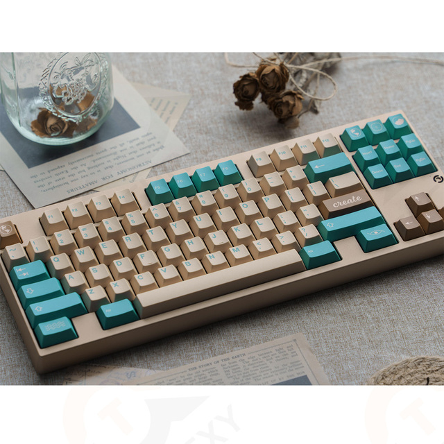 Earth Sound Theme MX Gradient Artisan Low Profile Anime Custom Keycaps Set