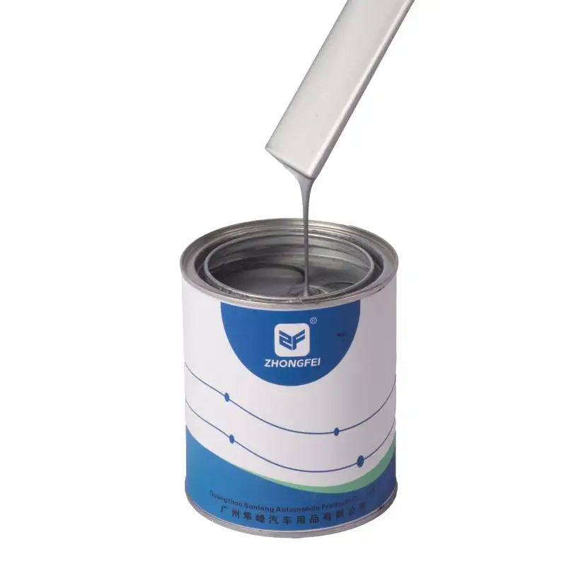 Fornecedor de enchimento de carroceria automática para pintura base, massa chinesa de alta transparência, spray acrílico 1K para pintura de carros ZF-303