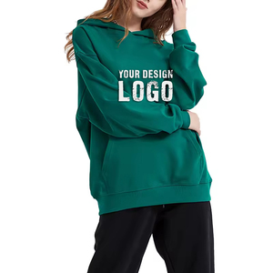 Sweat-shirts pour femmes à col rond, couleur unie, poids lourd 430g, personnalisables, MOQ faible, mode décontractée, épaules tombantes, amples - Product Image 2