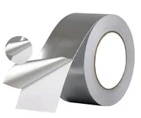Ruban adhésif en aluminium pour réparation de conduits, résistant à la chaleur, auto-adhésif, doublure en papier blanc, fabricant personnalisé de CVC d'usine