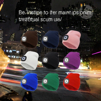 Cappello con Luce LED Ricaricabile USB per Corsa Notturna, Berretto Lavorato a Maglia per Uomo e Donna, Promozionale