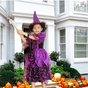 Usine Vente Directe Halloween Enfants Costume Robe Fille Princesse Robe Petite Sorcière <span class=keywords><strong>Vampire</strong></span> - Product Image 1
