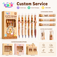 Stylo gel effaçable OEM KAIX à écriture fluide, encre bleue 0,5 mm, 6 styles d'ours, stylo gel thermique effaçable pour les cadeaux de rentrée scolaire