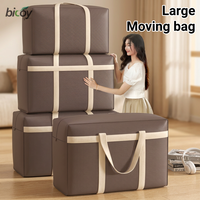 Sac de rangement pour vêtements en tissu, grand format, pliable, écologique, résistant à l'humidité, sac d'emballage non tissé pour couettes, vêtements, coton