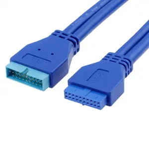 De alta calidad de 20 pines usb 3,0 hembra a usb 3,0 20 pin cable macho para la placa base