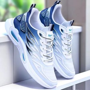 Nouvelles Baskets de Course d'Été pour Hommes, Tige en Maille Respirante Effet Soie Glacée, Semelle Intermédiaire en Caoutchouc, Doublure en Maille, Semelle Extérieure en Caoutchouc Souple, Style Sport Décontracté - Product Image 3
