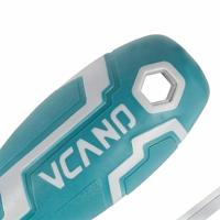 Tournevis VCANO en acier inoxydable bleu, poignées ergonomiques, embout magnétique, embout Phillips, pour droitiers et gauchers, bricolage, OEM