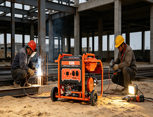 2-in-1 4-Stroke Gasoline Welder Generator 6.5kW 420cc 25L Fuel Tank Portable Electric Welding Machine Petrol Generator for - Product Image 6