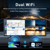 Android 15 11,4 pouces 4K Enregistreur vidéo de tableau de bord sans fil CarPlay Android Auto Dashcam Navigation GPS YouTube Netflix Google Play