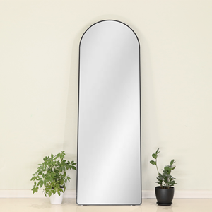 Khung Kim Loại Tráng Gương Trang Trí Hoàn Toàn Với Trang Trí Nội Thất Bằng Kính Màu Đen Mờ - Product Image 4