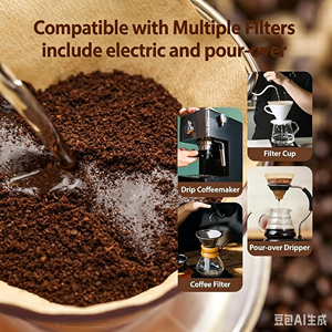 100 filtres à café en papier pour Ninja, filtres à café jetables pour les capsules et le café moulu Ninja, filtres à café blancs - Product Image 6