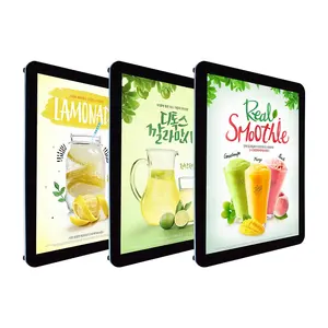 indoor product message poster frame restaurant menu light panels advertising display led publicity board