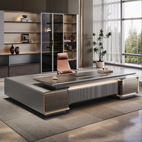 Bureau de direction moderne et minimaliste, style luxe haut de gamme, grand bureau modulaire en MDF, combinaison de meubles de bureau