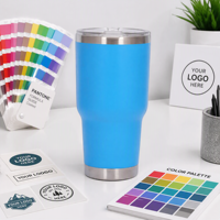 Gobelet isotherme en acier inoxydable 30 oz, revêtement poudré, anti-fuite, compatible eau bouillante, logo personnalisé, vente en gros