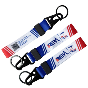 New Trend Custom Brand Name Logo Nylon Lanyard <strong>Keychain</strong> Wholesale Polyester Short Motorcycle Lanyard <strong>Keychain</strong> - Product Image 4