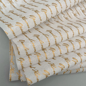 Logo de impresión dorado con purpurina personalizada, papel de seda metálico para envolver regalos de lujo - Product Image 6