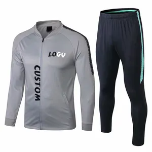 Hostaron biểu tượng tùy chỉnh nhanh chóng khô màu đen bóng đá Áo khoác trống bóng đá tracksuits nam bóng đá bóng đá Áo khoác Tracksuit Bộ