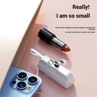 Nuevo Diseño, Batería de Emergencia Ligera y Mini de 3000mAh, Cargador Portátil con Diseño de Lápiz Labial, Power Bank de 5000mAh