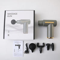 Masseur musculaire à percussion électrique portable miniature chinois, pistolet de massage avec 4 têtes de massage, fonction musicale, 1500 mAh