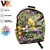 Mochila Escolar para Niñas con Diseño Geométrico, Material de Poliéster Ligero, Impresión Bajo Demanda