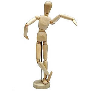 Mannequin d'artiste articulé en bois avec main mobile pour le dessin, l'esquisse et la référence artistique - Product Image 2