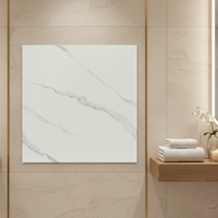 Carreaux de sol et de mur en porcelaine moderne, texture pierre, finition brillante, 600x600mm, antidérapants, résistants à l'usure et aux acides, pour hall de villa