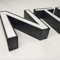 Lettres en acier inoxydable personnalisées avec éclairage LED en acrylique, enseignes de logo pour bâtiments extérieurs
