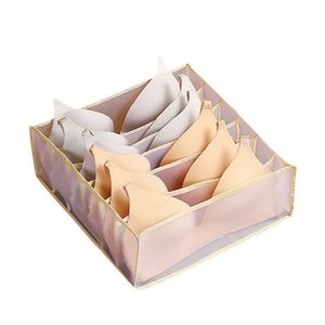 Closet Wardrobe <b>Storage</b> <b>Box</b> Set of 3pcs Foldable <b>Drawer</b> Organizer Divider Closet Mesh <b>Storage</b> <b>Box</b> for Underwear Bra Sock - Product Image 1