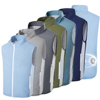 Herren Kühl weste Sommer Heiß verkaufte Klimaanlagen kleidung mit wiederauf ladbarem Lüfter Hitze beständige Outdoor Cool Vest Workwear
