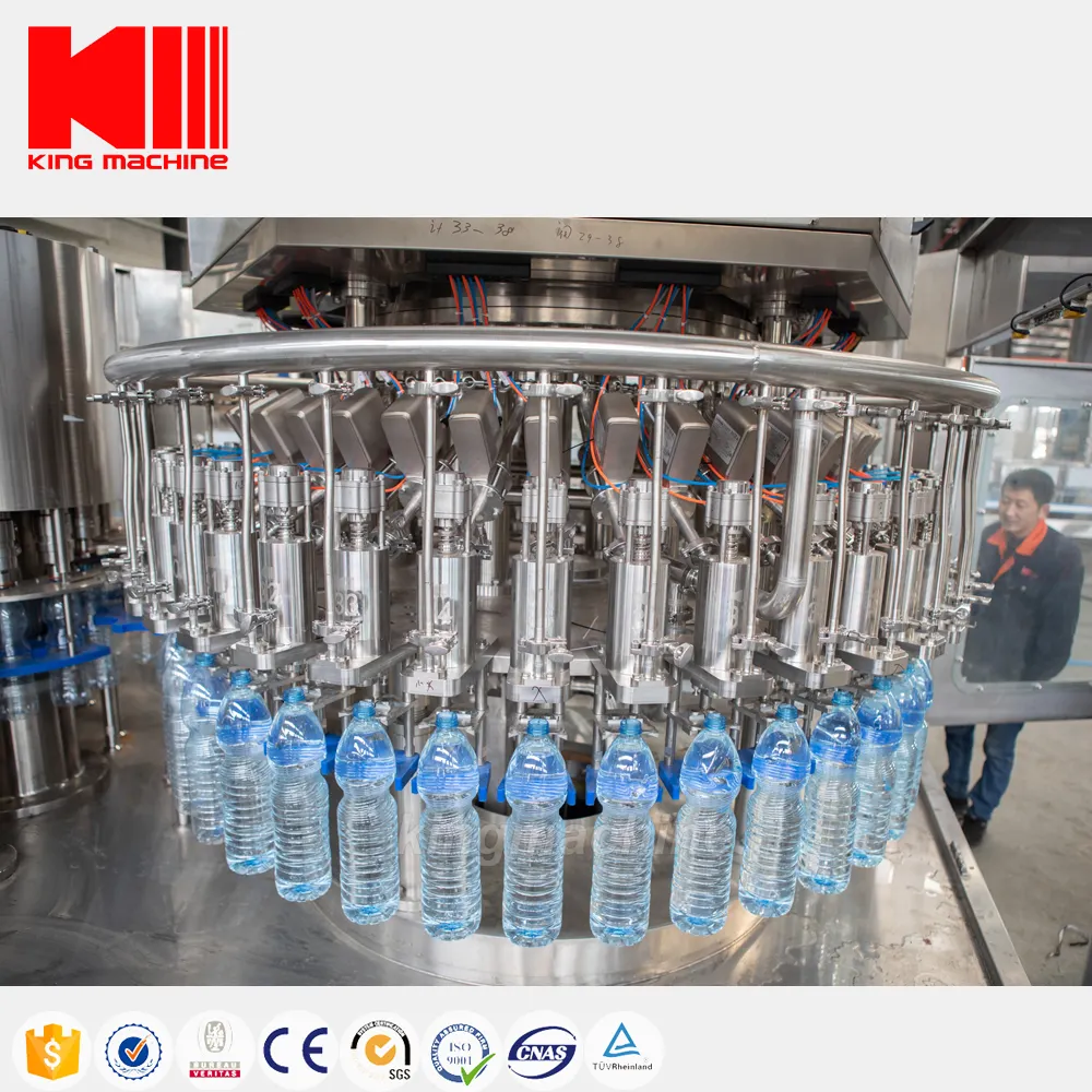 King Machine 3 In 1 macchina per la produzione di linee d'acqua riempitrice automatica per acqua di tacchino per acqua di sorgente purificata