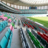 Sièges de stade en aluminium relevables à design plat, écologiques et résistants aux UV pour systèmes de gradins télescopiques et complexes sportifs
