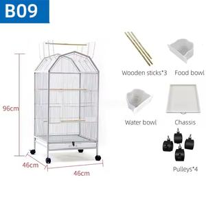 Gabbia Grande per Uccelli Voliera Speciale in Filo Metallico per Pappagalli, Casetta per Animali Domestici, Gabbia Rinforzata Integrata Anti-morso per Allevamento di Uccelli - Product Image 5