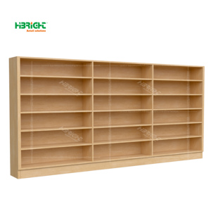 Étagères de supermarché à un seul côté, en bois, à bon prix, bonne capacité de charge - Product Image 1