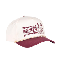 Topi Trucker Vintage Bordir Custom SHINY Brand 5 Panel dengan Tali, Lis Rajut, Gesper Satu Kancing, Logo OEM Grosir