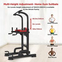 Equipo de Ejercicio Multifuncional para el Hogar RS, Barra de Dominadas Ajustable, Estación de Flexiones, Máquina de Entrenamiento de Fuerza para Músculos Abdominales