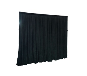 Minimalist Aluminum Pipe and Drape <b>Backdrop</b> <b>Stand</b> with Detachable Black Fabric for Indoor Use - Product Image 2