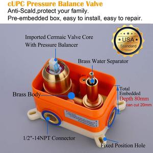 Dai — ensemble de mélangeurs de luxe ronds, 16 pouces, pour salle de bains, système de pomme de <span class=keywords><strong>douche</strong></span> en or brossé - Product Image 3