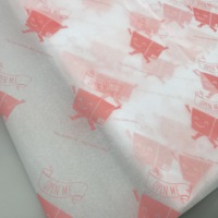 Papier d'emballage alimentaire en papier ciré anti-graisse imprimé avec logo personnalisé, papier d'emballage pour chocolat