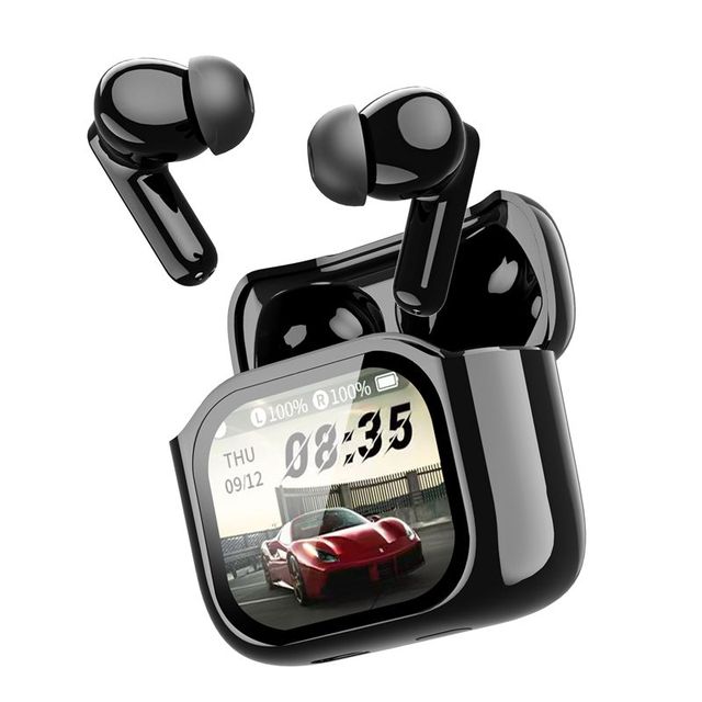 2026 Hot Selling JM19 TWS Wireless Earbuds with Touchscreen HiFi Stereo Bass LED Power Display IPX5 Fast Shipping Earphones