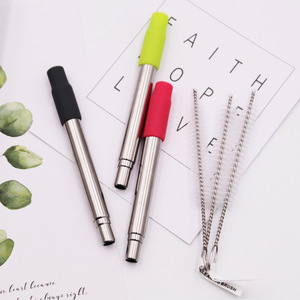 Juego de Viaje Ecológico Personalizado Hongda con Logotipo Gratuito, Nuevo Juego de Pajitas Retráctiles Plegables de Acero Inoxidable 304 en Color Oro Rosa, Estilo Moderno - Product Image 6