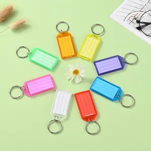 Transparent Flip Key Plate Key Chain Luggage Tag Hotel Listing Hotel Tag Classification Board Label Plate PP Material