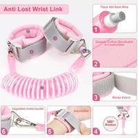 Ceinture de Sécurité pour Enfant Anti-Perte 3-en-1 avec Laisse de Traction et Bracelet de Sécurité
