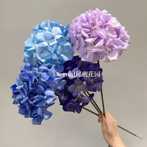Ramo Individual de Hortensias Artificiales Secret Garden, Flor de Seda Teñida a Mano con Relieve, Decoraciones para Bodas - Product Image 2