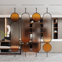 Cloison en verre dégradé arc-en-ciel semi-transparente personnalisable |   Salon, bureau, entrée |   Style minimaliste moderne