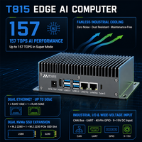 Ordinateur de bord IA industriel sans ventilateur T815 -20 ℃   à 55 ℃   Boîtier Jetson Orin NX pour applications intelligentes de gestion du trafic et de sécurité, compatible avec une large plage de températures